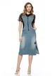 Rochie casual premium de blug cu insertii de bumbac si dantela neagra