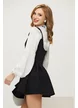 Rochie casual sarafan cu cambraje tip corset si fusta mini 