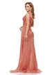 Rochie de ocazie lunga de LUX spectaculoasa din voal usor satinat dusty rose cu aplicatii sofisticate de cristale
