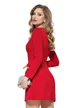 Rochie de ocazie spectaculoasa mini rosie cu cristale