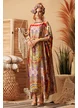 Rochie de plaja din matase diafana cu mandale multicolore si esarfa inclusa