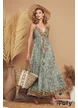 Rochie de vara lunga boho premium din matase naturala cu volan la spate si ciucuri decorativi