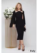 Rochie eleganta de ocazie midi de LUX cu maneci plisate plisate si aplicatii premium de broderie cu margele si paiete