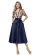 Rochie elegantă din tafta usor elastica cu bust din dantela premium 