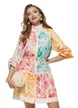 Rochie eleganta din vascoza premium cu imprimeu floral bohemiam