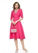 Rochie eleganta Fofy ciclame croi retro cu fundita din strassuri
