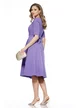 Rochie eleganta Fofy mov delicat croi retro cu floricele bijuterie