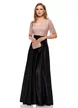 Rochie Fofy elegantă lunga din tafta usor elastica cu bust din dantela premium cu paiete fine