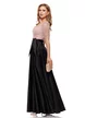 Rochie Fofy elegantă lunga din tafta usor elastica cu bust din dantela premium cu paiete fine