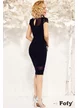 Rochie elegantă neagră Fofy cu manecuta din dantela