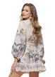 Rochie eleganta petrecuta imprimeu floral bohemian floral cu volane