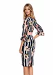 Rochie Fofy cu dungi  petrecuta flori roz