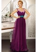 Rochie  Fofy de ocazie mov din tulle si dantelă brodată