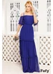 Rochie  Fofy elegantă  lunga din voal albastru royal
