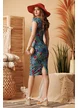 Rochie Fofy maneca scurta cu imprimeu floral și decolteu in V