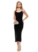 Rochie lunga de ocazie cu spatele gol din lurex negru elastic