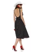 Rochie midi de vara neagra cu buline si cupe buretate