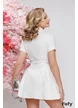 Rochie premium stil camasa alba casual cu doua curele