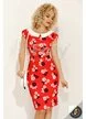 Rochie roșie cu imprimeu floral