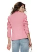 Sacou dama elegant din stofa tweed premium roz cu nasturi metalici
