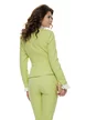 Sacou dama Fofy verde lime cu croiala cambrata cu cordon in talie si fara revere