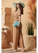 Salopeta de vara fango decoltata cu pantalon lejer si centura boho
