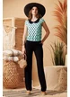 Salopetă Fofy de vara cu pantalon elastic si bust de vernil cu buline