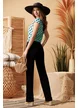 Salopetă Fofy de vara cu pantalon elastic si bust de vernil cu buline