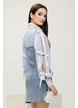 Sarafan premium mini de blug elastic cu strassuri croi mulat tip corset