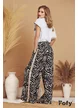 Tricou dama alb din bumbac premium cu aplicatii decorative negre