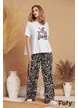 Tricou dama alb din bumbac premium cu imprimeu parfum zebra