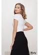 Tricou dama alb premium cu accesorii metalice inedite