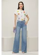Tricou dama alb premium cu inimioare colorate si strasuri