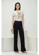 Tricou dama alb premium cu ursulet catifelat si aplicatii de paiete fine