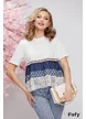 Tricou dama alb premium cu volane de blug si insertii de dantela