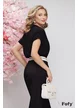 Tricou dama negru premium cu aplicatii de paiete maxi perle si strassuri