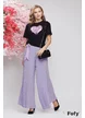 Tricou dama negru premium cu inima 3D, perle si snur decorativ