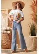 Tricou dama premium cu imprimeu caluti  pe matase de vascoza 