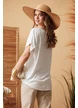 Tricou dama  premium din vascoza cu anchior s imprimeu  bicicleta boho