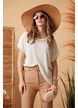 Tricou dama premium din vascoza cu decolteu conturat cu scoici naturale