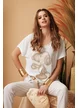 Tricou dama premium din vascoza cu imprimeu bohemian Snoopy