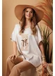 Tricou dama premium din vascoza satinata cu imprimeu ursulet boho