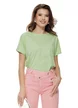 Tricou dama verde menta din bumbac premium croi lejer