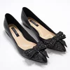 Balerini Piele Naturala Negri cu funda Love Angel picture - 2