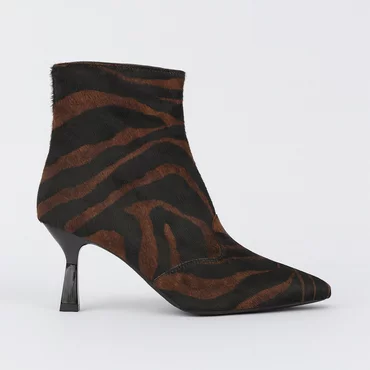Botine elegante Piele Naturala imprimeu leopard Elara