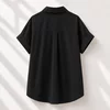 Camasa dama neagra croiala lejera marime universala picture - 3