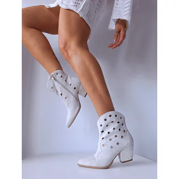 Ciocate dama Piele Naturala Bej perforate Shila