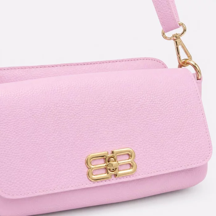 Geanta dama crossbody din Piele Naturala Roz Elara picture - 3