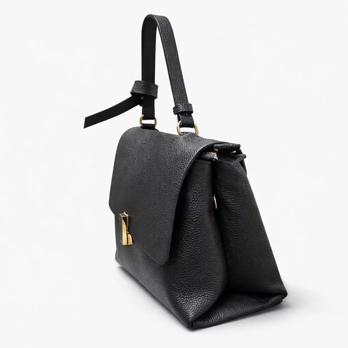 Geanta dama din Piele Naturala Neagra Milano picture - 4