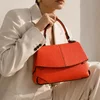 Geanta dama din Piele Naturala Orange Paola picture - 2